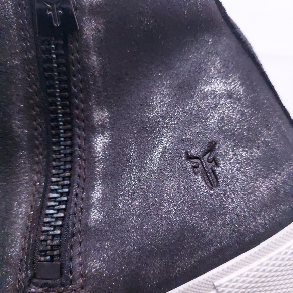 Frye Gia Lug Zip Black Shimmer Bootie Women's Sz 9.5 - Picture 9 of 16